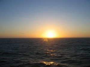 Zachód Słońca nad morzem 