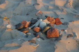Kamienie na piasku 